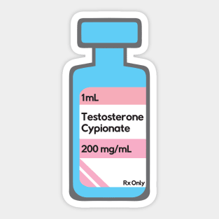 Testosterone Vial - Trans Pride Sticker